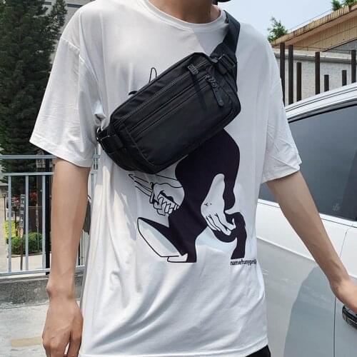 Waterproof Crossbody Bags Men Sports Chest Bag Casual Phone Pouch Multi-Function Messenger Bag Nylon Unisex Belt Waist Pack