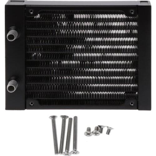 Water Cooling 120mm 12 Tubes Aluminum Radiator CPU Heat Sink Exchanger For PC