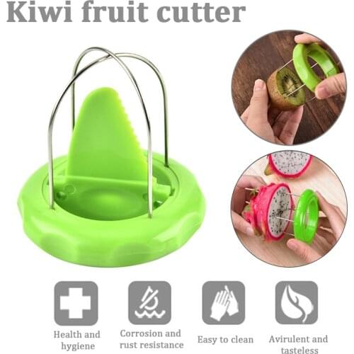 Green Kiwi Fruit Cut Digging Core Slicer Kitchen Peeler Tool Cutter Device For Fruit Salad 1/2/3PCS