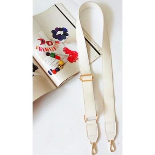 White Shoulder Bag Strap PU Leather Belt Adjustable Wide Strap Bag Accessories For Women Crossbody Handbag Replacement 130cm