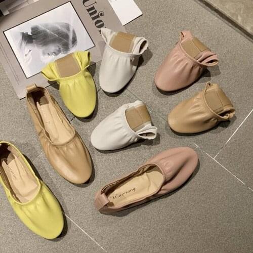 Women Flat Shoes 2021 Casual Fashion Slip-on Ballerina Woman Flats Leather Loafers Ladies Spring Autumn lady Footwear New