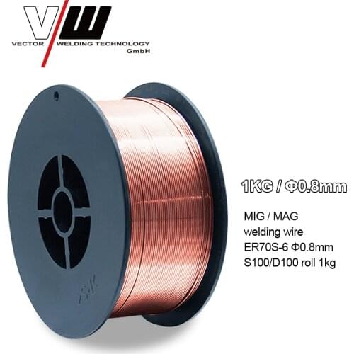 1KG Carbon Steel Gas Shielded Welding Wire Mild Steel ER70S-6 / ER50-6 MIG Carbon Steel Welding Wires Welding Machine