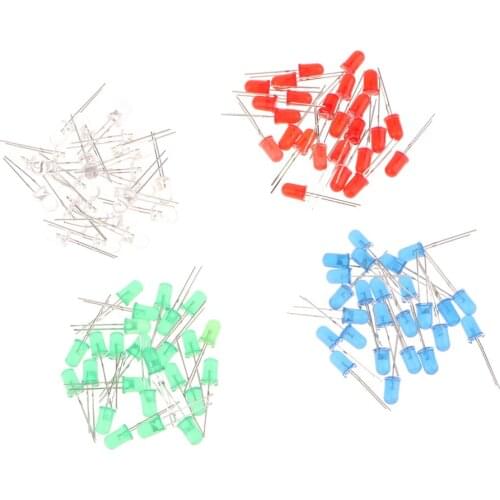 100 Pieces Super Bright Water Clear 5mm LED Bulb Light Emitting Diode For Electronics Components