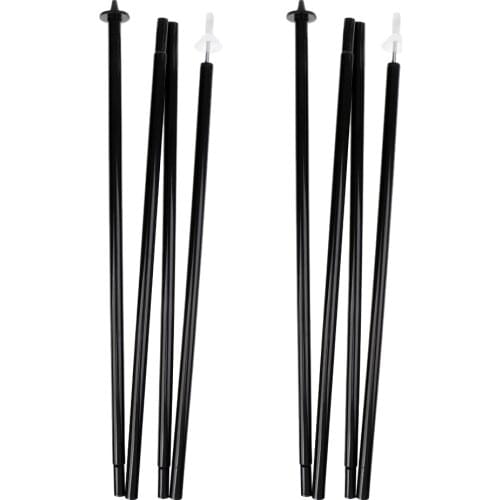 2pcs 2.1m Folding Tent Tarp Awning Sunshade Poles Rods + Bag Camping Travel