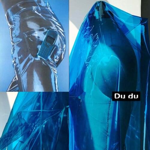 50x124CM Ice crystals TPU Fabric Raincoat See-through Clothing Bag Waterproof Fabric Creative Waterproof Film Fabric DIY