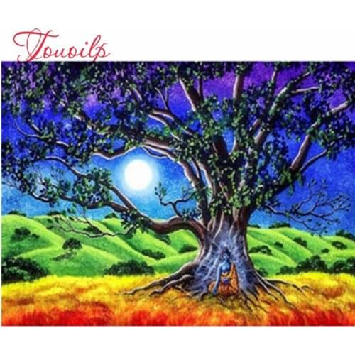 Diamant broderie paysage arbre affichage complet diamant peinture paysage point de croix Kit diamant mosaïque Art strass