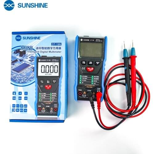 SUNSHINE DT-19N High Precision Multimeter Digital Mini Intelligent Multimeters for Mobile Phone AC DC Ammeter Voltmeter Tool