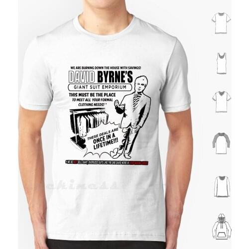 David Byrnes Giant Suit Emporium T Shirt 100% Cotton DIY S-6xl David Byrne Talking Heads Stop Making Sense Colbert