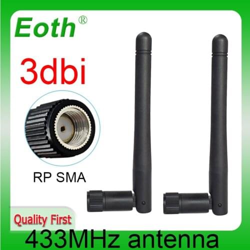 433MHz antenna PBX 3dbi lora RP-SMA Connector 433 mhz antena rubber 433m antenne for wireless watermeter Gasmeter Lorawan Emeter