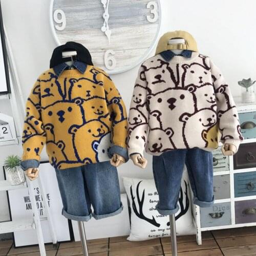 Boys Sweater Kids Outwear Tops Jackets 2021 Cartoons Fleece Thicken Warm Winter Autumn Costume Teenage Children Clothing