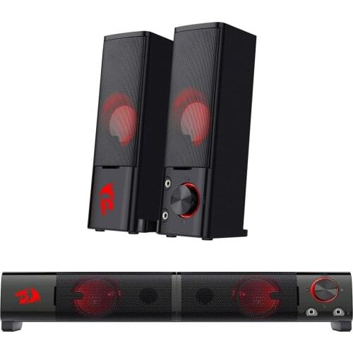 Redragon GS550 Orpheus PC Gaming Speakers 2.0 Channel Stereo Desktop Computer Sound Bar for PC home notebook TV loudspeakers