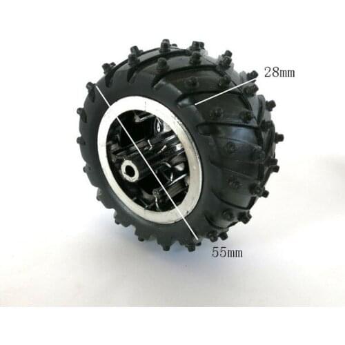 55mm off-road wheels toy model DIY rubber wheel tire wheel accessories production technology Tight with the 3MM axis