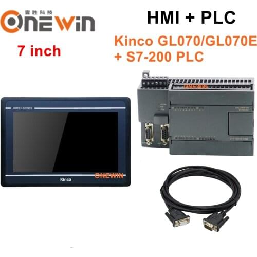 Kinco GL070 GL070E HMI Touch Screen And S7-200 CPU222 CPU224XP CPU226 PLC Industrial Control Board With Communication Cable