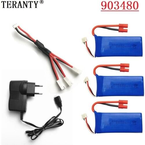 LIPO Battery Charger Sets For Syma X8C 7.4v 2500mah for Syma X8W X8G X8HC X8HW X8HG RC Quadcopter spare parts 3pcs battery