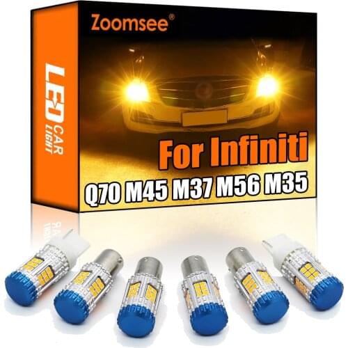 Zoomsee Canbus For Infiniti Q70 M45 M37 M56 M35 M35H M30 1990-2019 No Hyper Flash Error Car LED Turn Signal Light Indicator Bulb