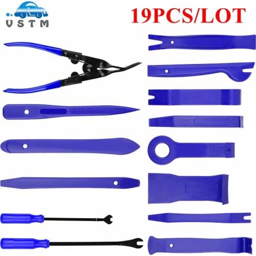 Newest 19pcs/set Car Audio Radio Repair Tool Kit Interior Door Panel Trim Dash Audio Removal Installer Pry Repair Hand Tools Kit
