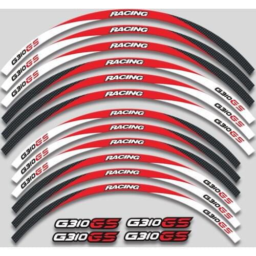 A set of 12pcs high quality motorcycle wheel decals waterproof Reflective stickers rim stripes For BMW G310GS g310 gs