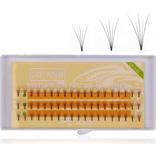 Lucky Flower 5 Roots False Eyelashes Individual Lashes Natural Soft Long imitated mink Handmade Fake Extension Eyelashes