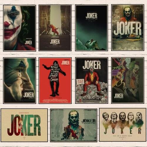 Movie Joker Posters Vintage Retro Poster Wall Posters Kraft Paper Home Room Decorative Painting Wall Stickers
