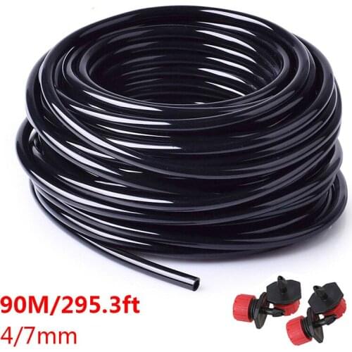 10m-90m Watering Hose 4/7mm Plants Drip Pipe PVC Hose Irrigation System Watering Systems for Greenhouses Irrigating