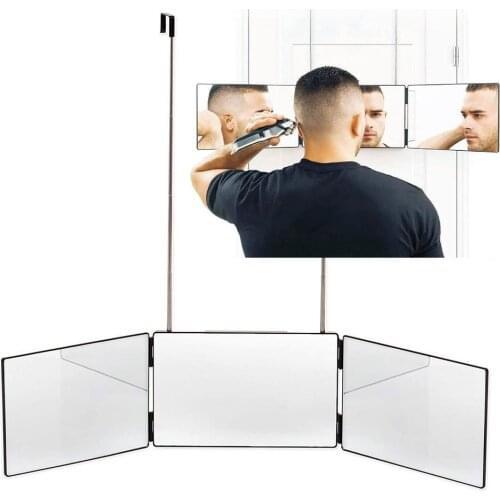 Adjustable 3 Way Mirror Trifold Mirror Self Hair Cutting And Styling DIY Haircut Tool For Card Magic Accessories Stage Mirrors