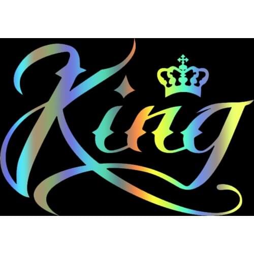 S51226 Various Sizes/Colors Car Stickers Vinyl Decal Crown and King Motorcycle Decorative Accessories Creative Waterproof