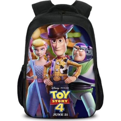 Disney Schoolbag Cartoon Toy Story 4 schoolbag For Boys Girls Double layer large capacity schoolbag for primary school students