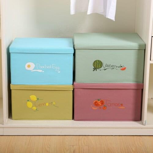 Foldable Storage Bin Large Collapsible Cube Storage Boxes Organizer Containers Baskets with Reinforced Handle and Lid for Home