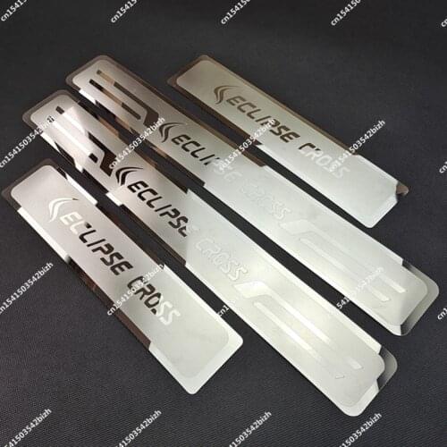 Car Styling for Mitsubishi Eclipse Cross Accessories 2017-2019 Steel Door Sill Protector Door Sill Guard Scuff Plate Trim 4pcs