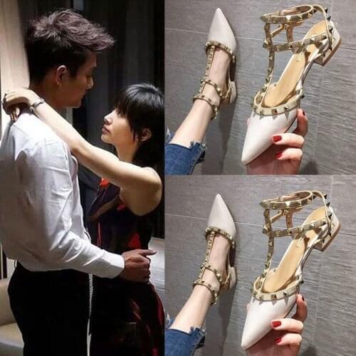 Shoes Women Slippers Sandals Womens New 2021 Heel Heel Red High Heel Womens Summer Sandales Femmes