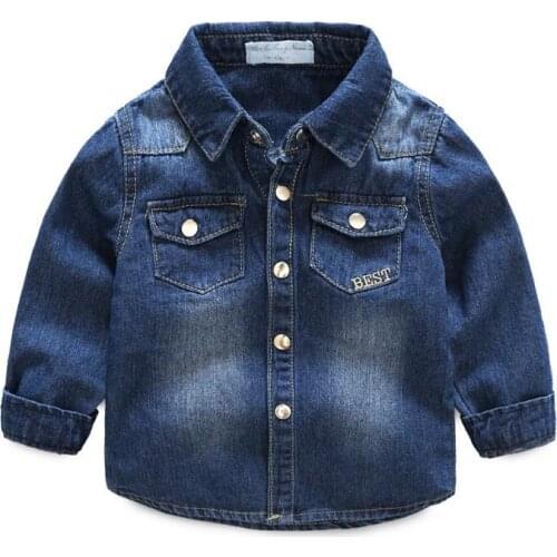 2018 spring autumn Boys fashion denim Jacket,Girl Coats,Baby boy Clothing,Kids jeans Outerwear,Children Jacket for 2-7 years