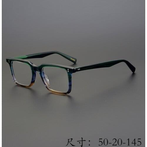 New coming Vintage hard Acetate square eyeglass frame 9548 hand made in Japan women and men unique style high completed quality