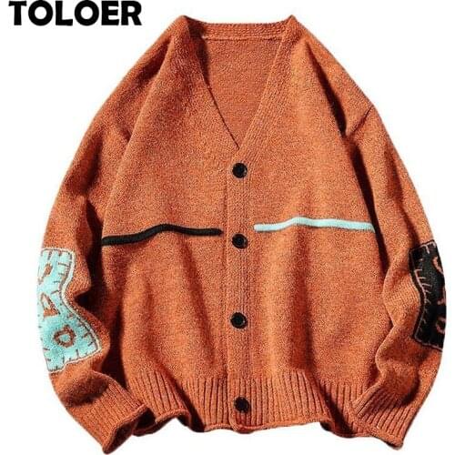 Harajuku Knitted Sweater Men Clothing Winter Cardigan Male Sweater Fashion Harajuku Clothes Hip Hop 2021 New Arrivals Knit Coats