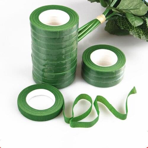 1roll DIY Flower Decor Self Adhesive Green Paper Tape Floral Stem Tape Florist Supplies Artificial Flowers Supply Home Decor