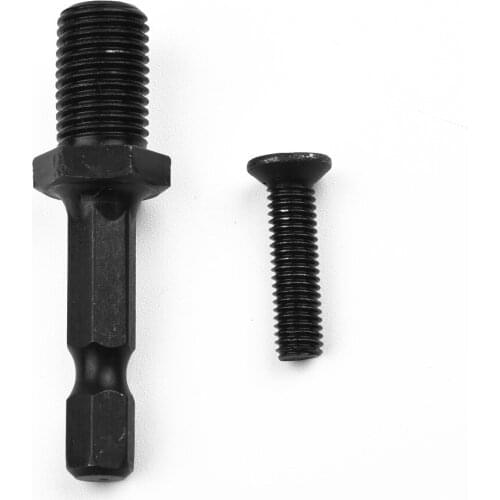 1pc Drill Collet Chuck Adapter Wood Lathe Chuck Clamp Hex Shank To 3/8inch-24UNF Male Thread Screw For Drill Bit Accessories