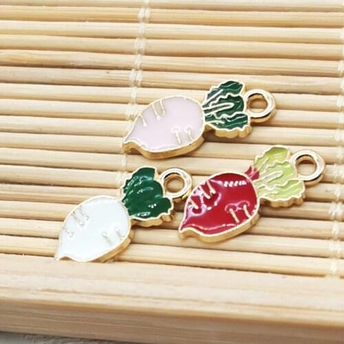 10pcs 6*15mm Carrot Enamel Charms Alloy Vegetable Pendants Charms Fit DIY Earrings Bracelets Floating Jewelry Accessories YZ645