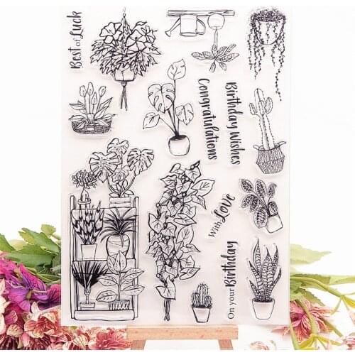 15*21CM gardening Transparent Clear Stamps / Silicone Seals Roller Stamp for DIY scrapbooking photo album/Card Making