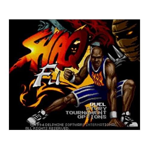 Shaq Fu NTSC Version 16 Bit 46 Pin Big Gray Game Card For USA Game Players