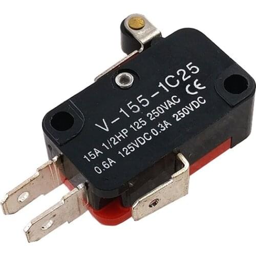 2PCS Swing Switch V-155-1C25 Micro Switch Limit Switch Long Shank With Roll-Wheel Swing Rod OV-155-1C25