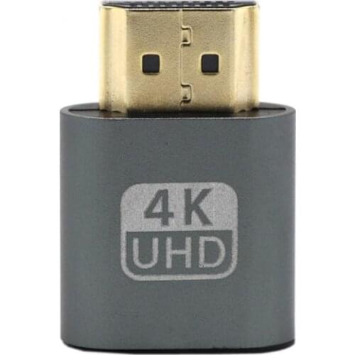 4K DDC EDID Dummy Plug -compatible Virtual Display EDID Display Emulator Adapter Support 1920x1080P For Video