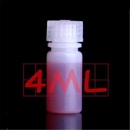 5pcs 4ml Plastic Bottle translucent Round Shape Sealed Bottle
