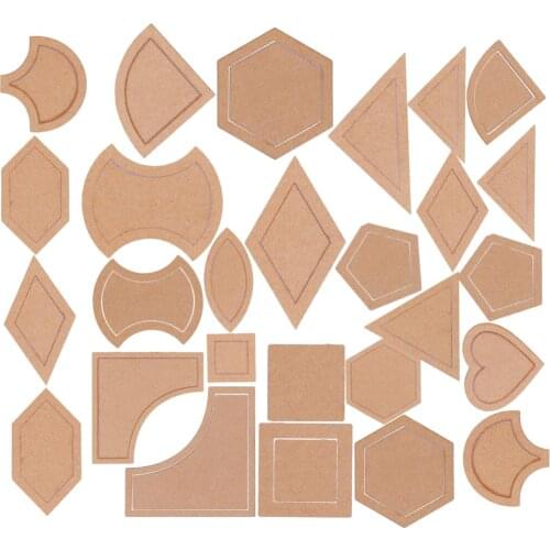 54pcs Assorted Acrylic Quilting Templates for DIY Quilter Patchwork Sewing
