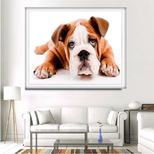 5D Diy Diamond Painting Cross Stitch Pugs On The Grass Needlework 3D Diamond Embroidery Full Square Mosaic Decoration Resin Kits