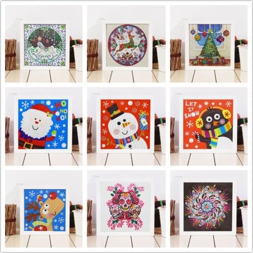5D DIY Special Diamond Painting Christmas Snowman Animal Combination Embroidery Mosaic Home Decoration
