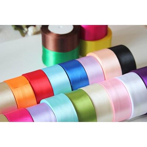 3'' 40mm 25 Yards Pretty Silk Satin Ribbon Wedding Party Decoration Invitation Card Gift Wrapping Scrapbooking Supplies Riband