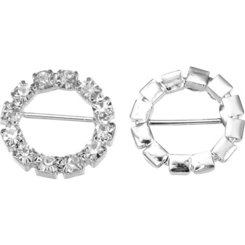 Free shipping wholesale 16mm round circle crystal rhinestone buckle for wedding invitation card(BCL-3018)