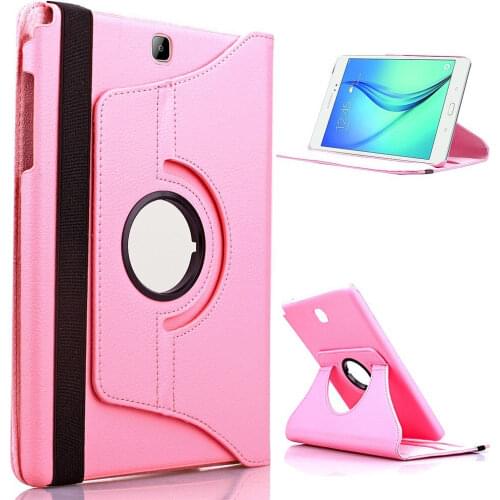 Cover Case For Samsung Galaxy Tab S 10.5 SM-T800 T800 SM-T805 T805 TabS 10.5 inch 360 Rotating Flip PU Leather Tablet Case Glass