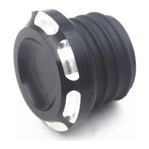 Black chrome CNC Contrast Gas Cap Fuel Oil Tank Cover For Harley 96-up Sportster XL1200 883 Softail Dyna