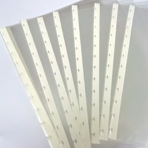A4 Loose Leaf PVC Storage Holder Mushroom Hole Pockets Filing Notebook Binding Inner Page Filler Transparent Document Bag Pouch