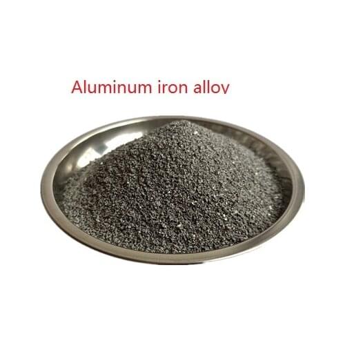 Addition of powder metallurgy welding consumables for smelting aluminum-iron alloying metal aluminum-iron particles/block alumin